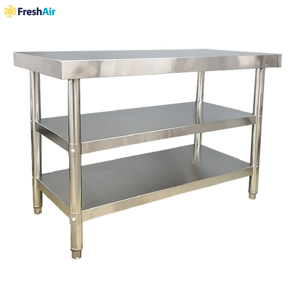 Bàn bếp inox 3 tầng Bàn bếp inox 3 tầng