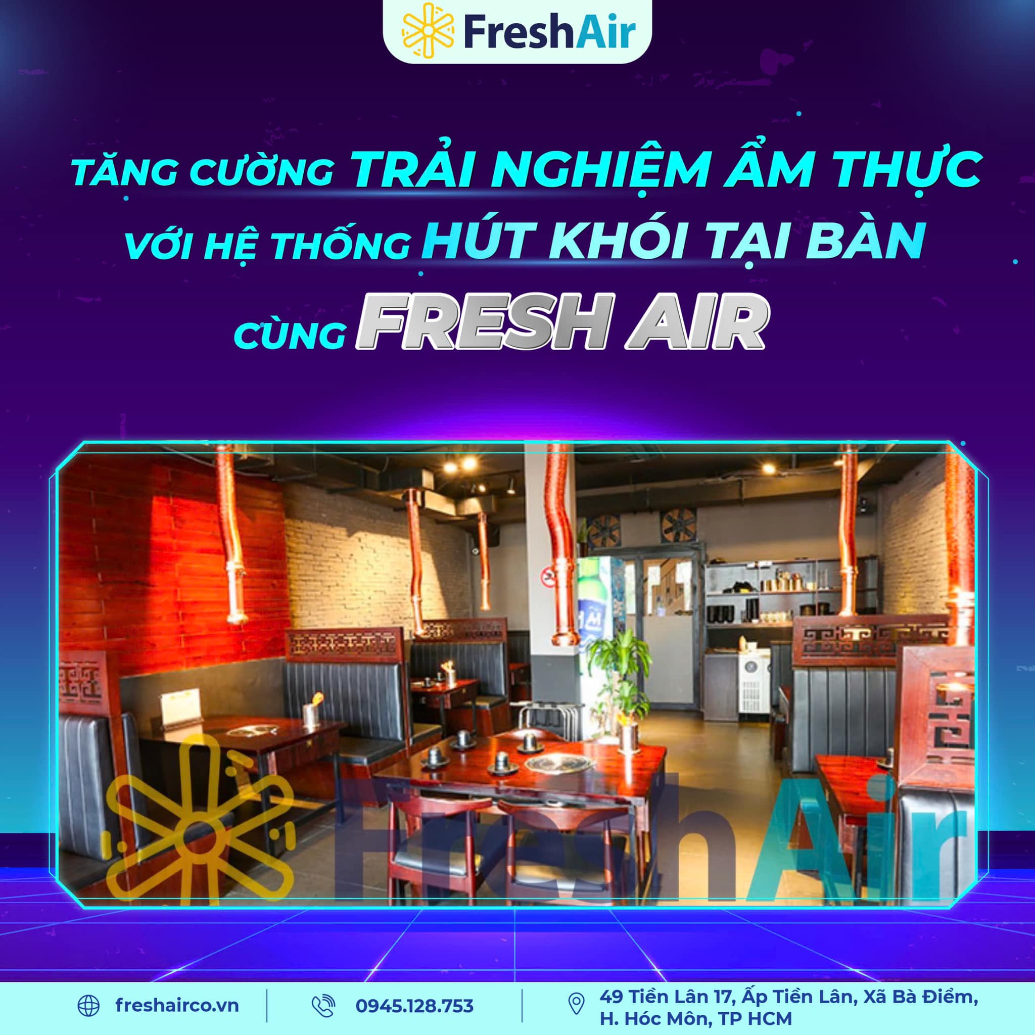 Hãy để Fresh Air đồng hành cùng bạn xây dựng không gian ẩm thực cho khách hàng hoàn hảo và tuyệt vời nhất Hãy để Fresh Air đồng hành cùng bạn xây dựng không gian ẩm thực cho khách hàng hoàn hảo và tuyệt vời nhất