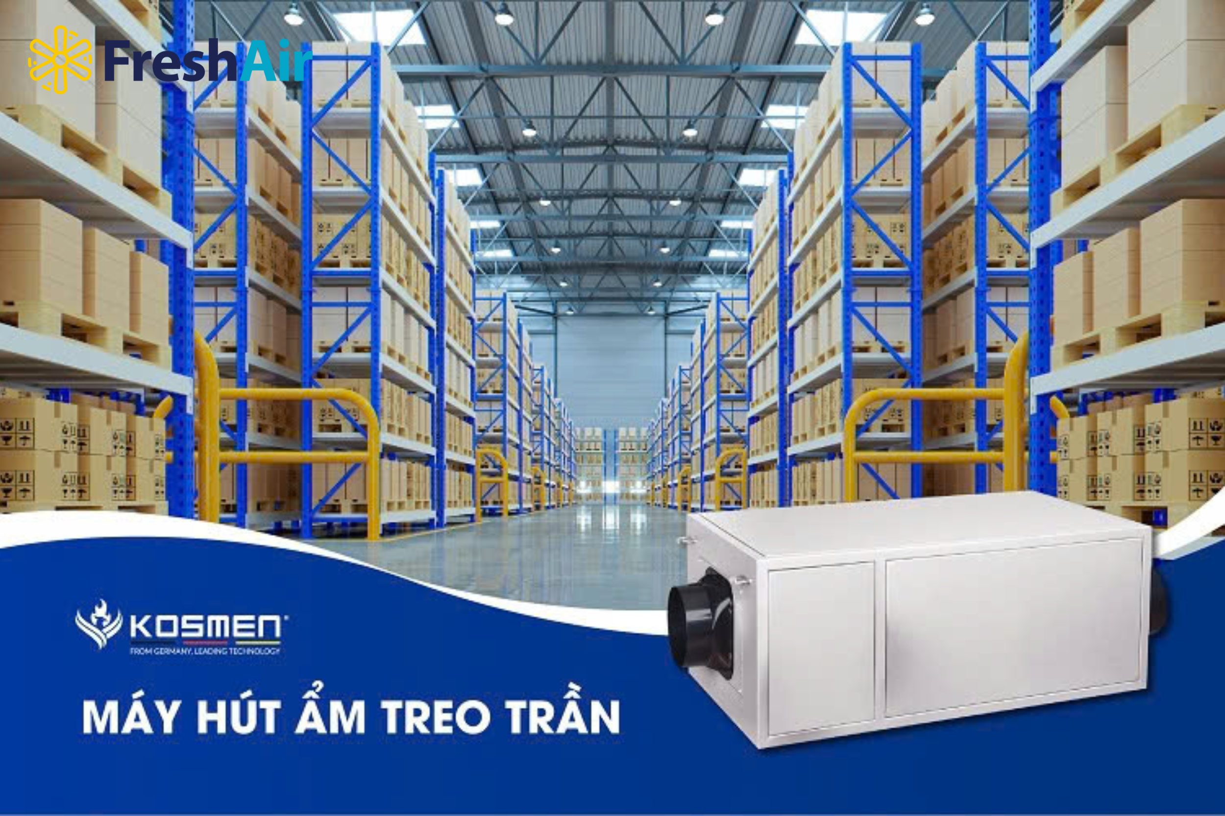Máy hút ẩm treo trần Kosmen Máy hút ẩm treo trần Kosmen