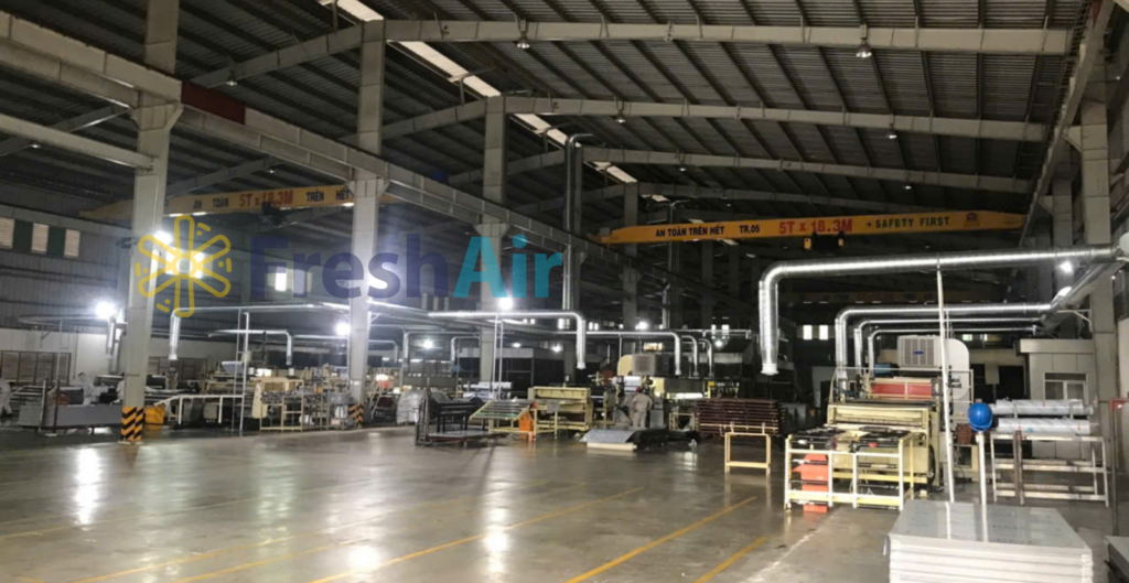 hệ thống làm mát cấp gió tươi nhà xưởng
