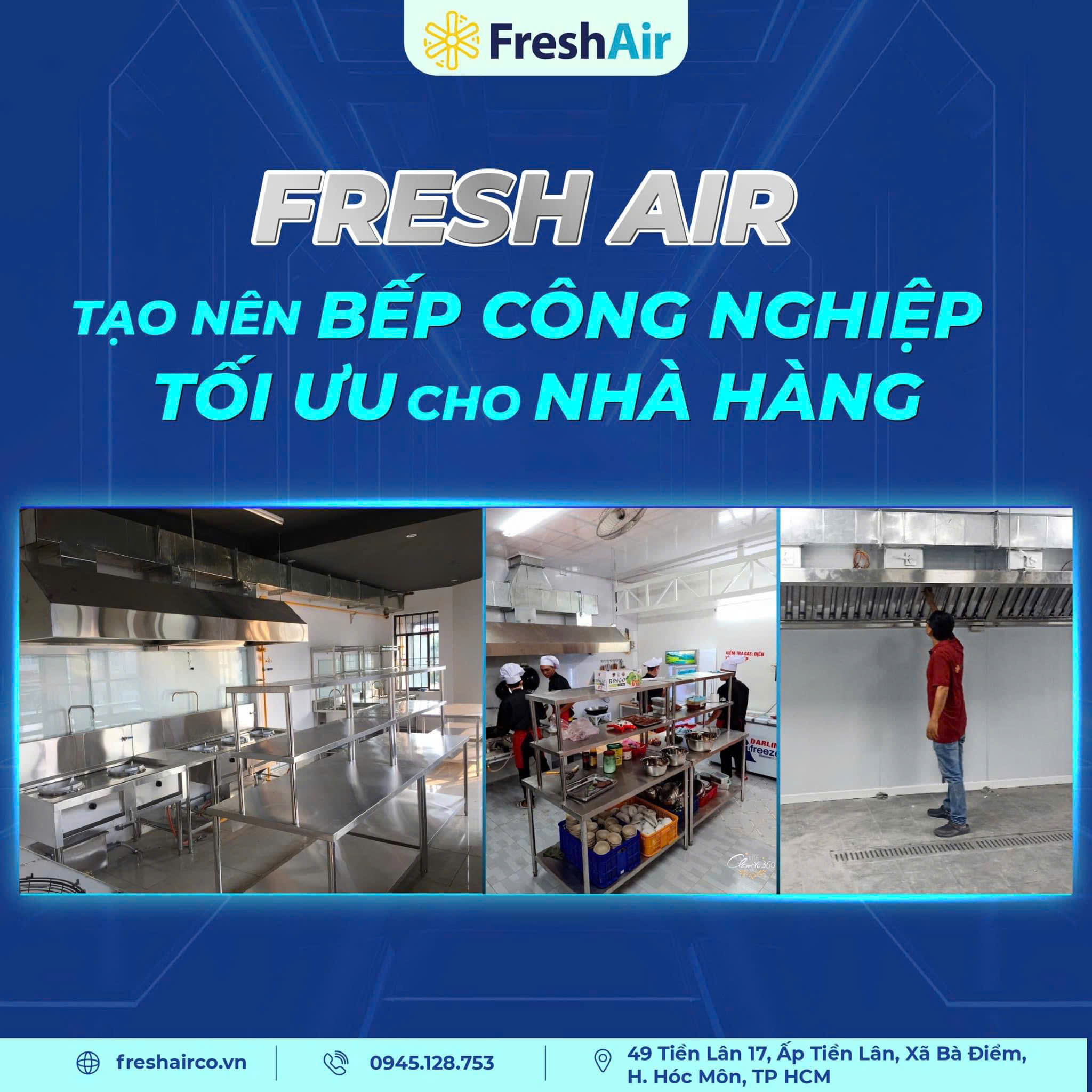 Fresh Air sẽ tạo nên khu bếp công nghiệp cho nhà hàng của bạn hoàn hảo và tối ưu nhất Fresh Air sẽ tạo nên khu bếp công nghiệp cho nhà hàng của bạn hoàn hảo và tối ưu nhất