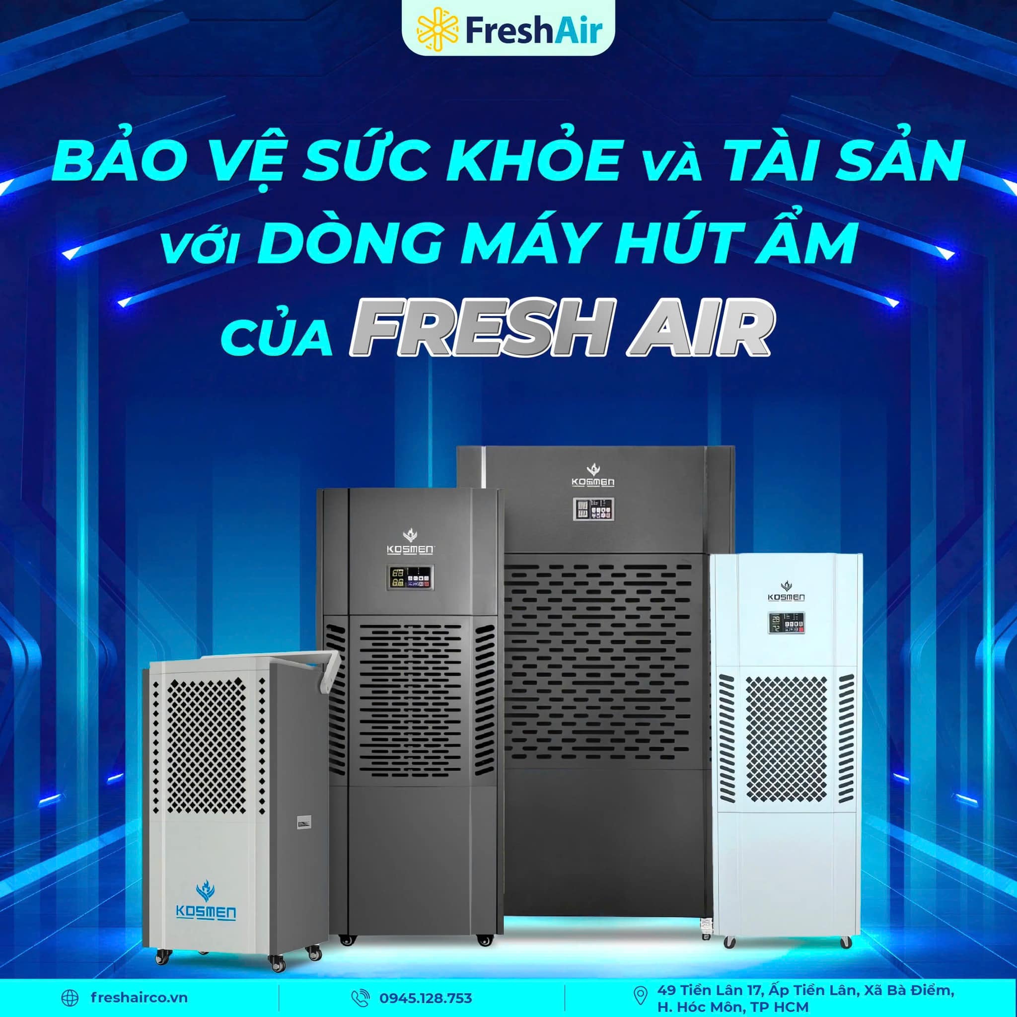Fresh Air - chuyên cung cấp máy hút ẩm trong nhà giá tốt, chất lượng cao Fresh Air - chuyên cung cấp máy hút ẩm trong nhà giá tốt, chất lượng cao