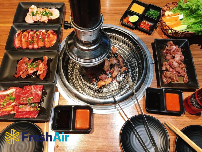 Chụp hút khói bếp nướng
