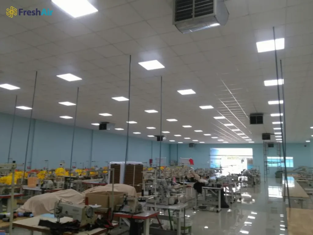 Hướng dẫn lắp đặt hệ thống làm mát áp suất dương cho xưởng may