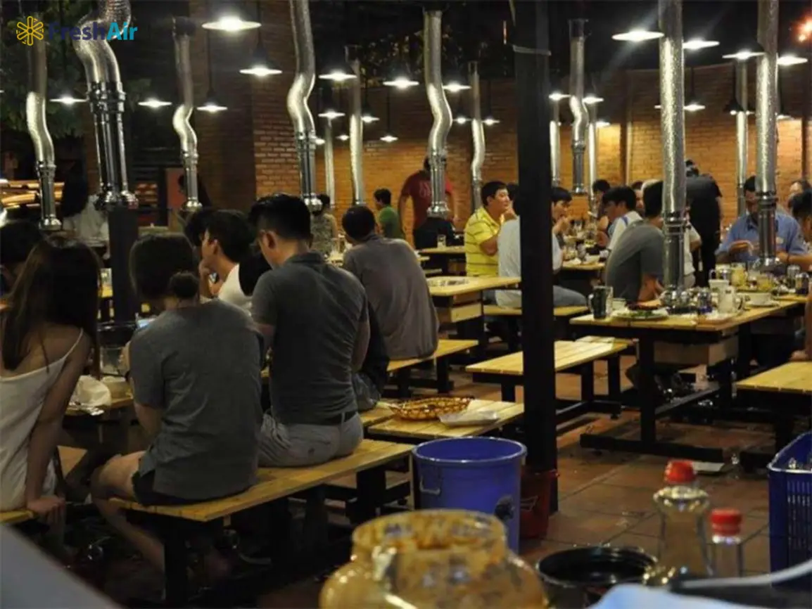 Tư vấn thiết kế và thi công lắp đặt hệ thống hút khói quán nướng tại bàn Tư vấn thiết kế và thi công lắp đặt hệ thống hút khói quán nướng tại bàn