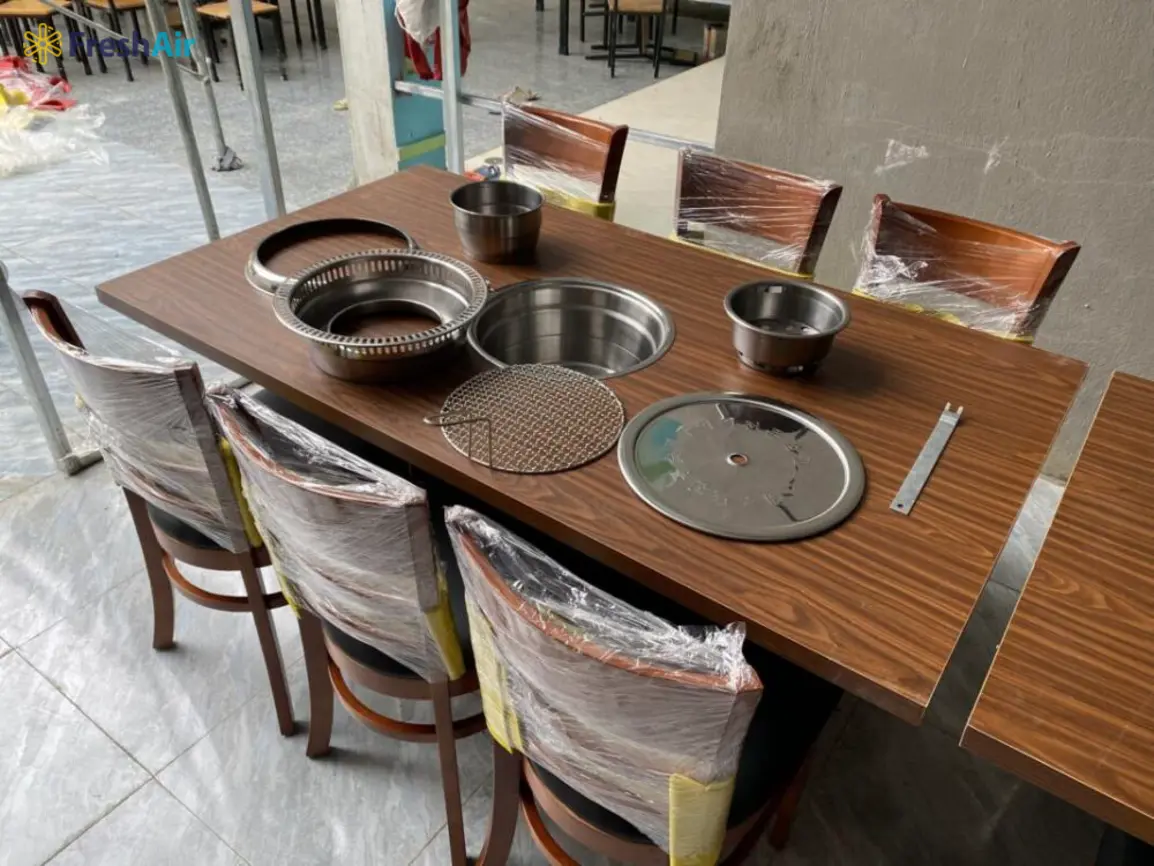 Công nghệ hệ thống hút khói âm và ưu điểm trong thi công quán nướng không khói Công nghệ hệ thống hút khói âm và ưu điểm trong thi công quán nướng không khói