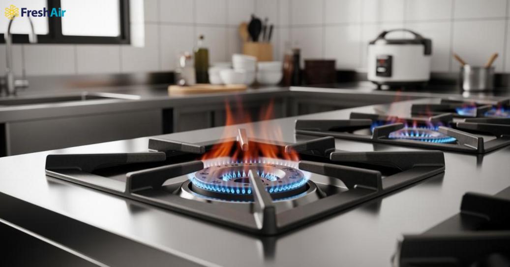 Bếp khè công nghiệp tiết kiệm gas, hiệu suất cao nhờ vật liệu gang, inox