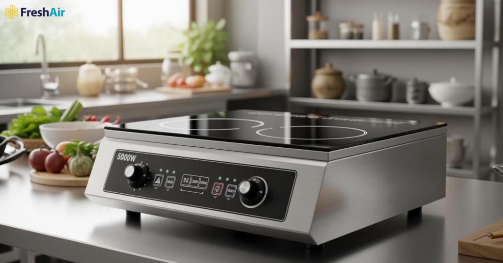 Công suất 5000W giúp bếp nấu nhanh, tiết kiệm điện, không sinh ra khói lửa