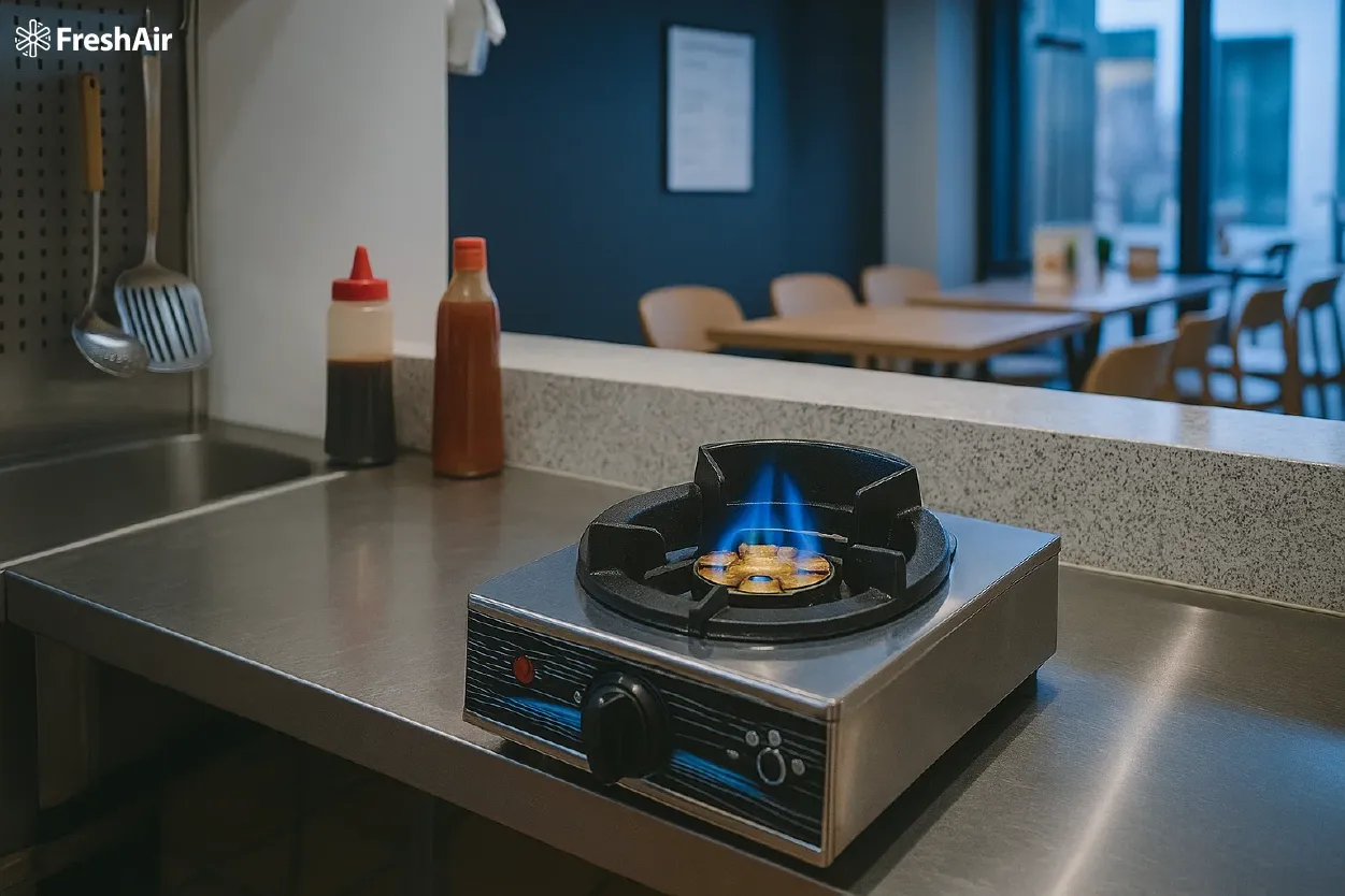 Bếp khè đơn rất phù hợp cho quán ăn bình dân và không gian bếp nhỏ Bếp khè đơn rất phù hợp cho quán ăn bình dân và không gian bếp nhỏ