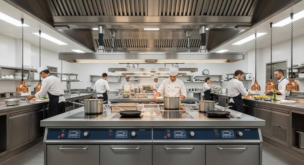 Bếp Từ Công Nghiệp 3500w Inox Và Hệ Thống Thông Gió Hiệu Quả