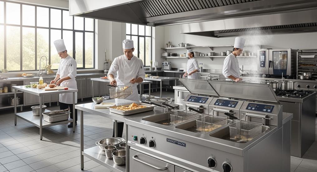 Nồi Chiên Công Nghiệp Công Suất Lớn Inox Điện Bền Bỉ