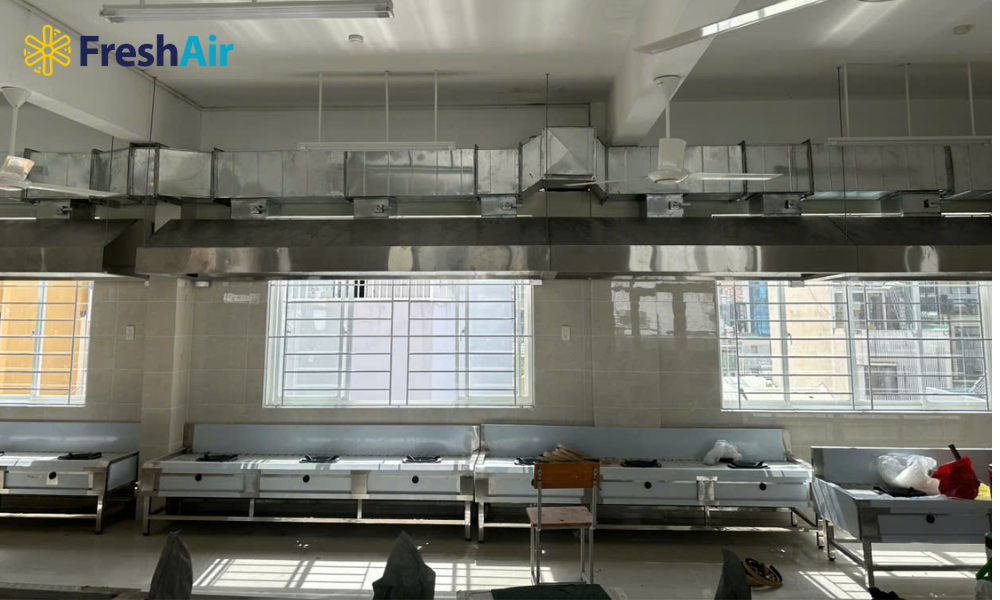 Lắp Đặt Hệ Thống Hút Khói Bếp Ăn Trường THCS Minh Đức 11 hệ thống hút khói bếp ăn trường học