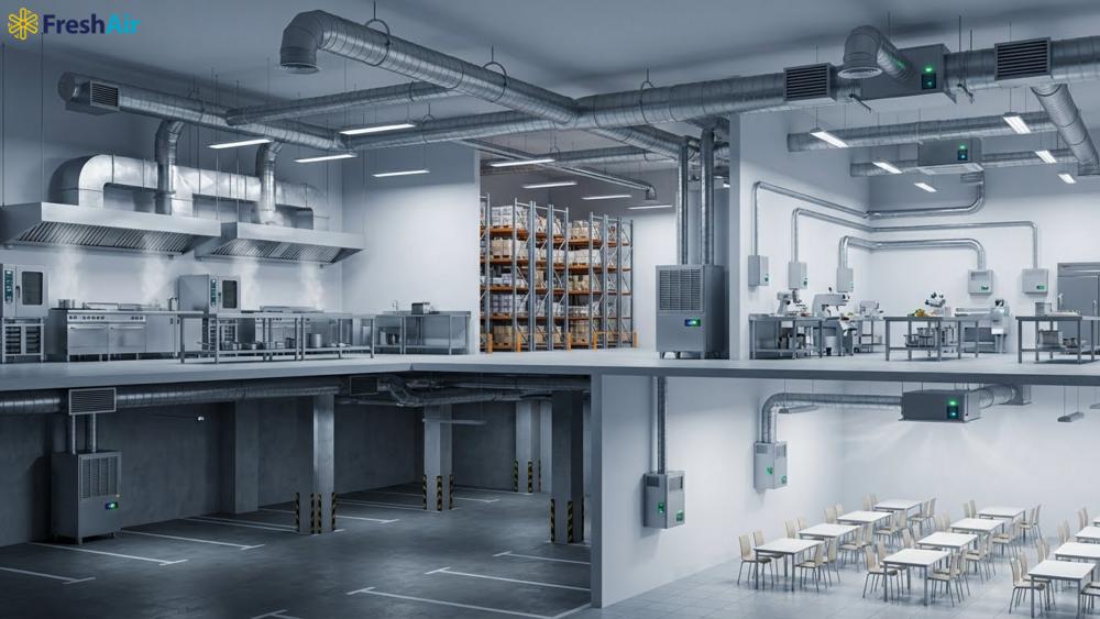 Môi trường khô ráo giúp thiết bị bếp công nghiệp vận hành ổn định và an toàn hơn