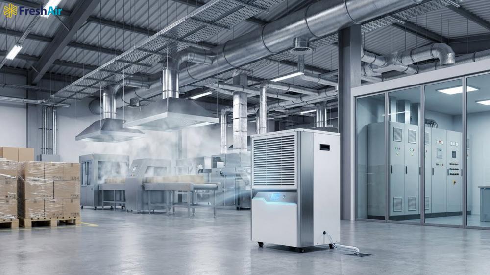 Vị trí của máy hút ẩm dorosin trong hệ thống hút khói – thông gió nhà máy