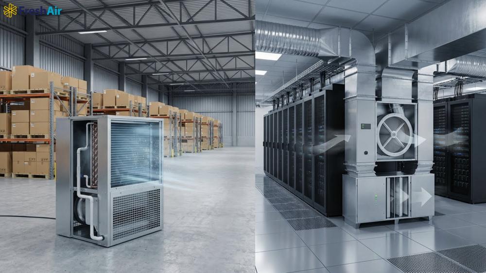 Thiết bị ngưng tụ lạnh phù hợp kho lưu trữ và xưởng có tải ẩm trung bình