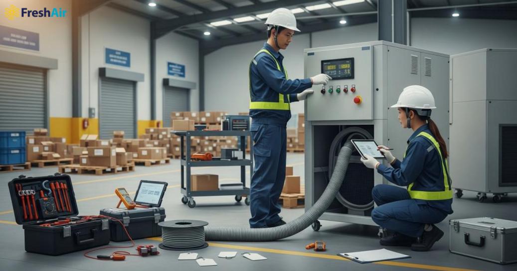 Giải pháp freshair cho triển khai, bảo hành và dịch vụ sau bán Giải pháp triển khai và dịch vụ máy hút ẩm công nghiệp fujie từ Fresh Air