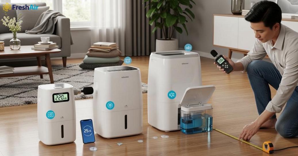 Tiêu chí chọn máy hút ẩm: công suất, công nghệ và độ ồn