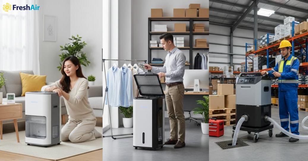 Máy hút ẩm không chỉ giúp điều chỉnh độ ẩm trong không gian mà còn được thiết kế đa dạng để đáp ứng các nhu cầu sử dụng riêng biệt