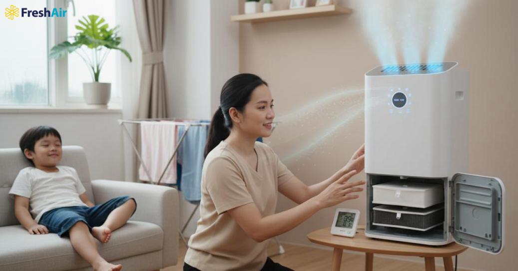 Trong môi trường sống ẩm ướt như mùa nồm ở Việt Nam, việc kiểm soát độ ẩm và chất lượng không khí luôn là thách thức