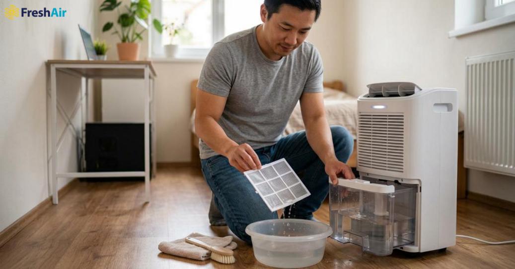 Để máy hút ẩm phòng hoạt động hiệu quả, bước đầu tiên là chọn vị trí đặt phù hợp, đặc biệt với phòng kín như phòng ngủ hay văn phòng nhỏ