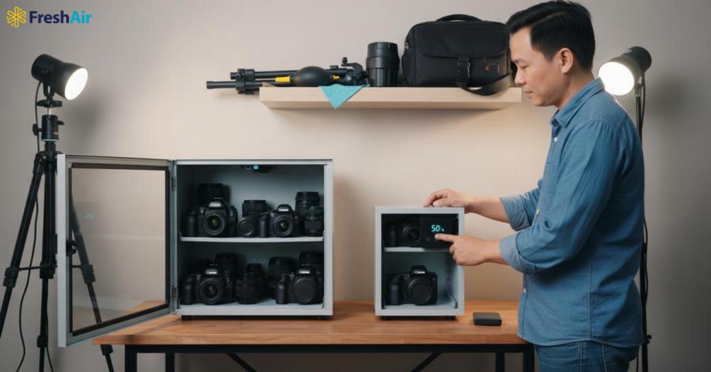 Chọn dung tích và loại tủ hút ẩm máy ảnh phù hợp là bước quan trọng để đảm bảo thiết bị luôn trong tình trạng tốt nhất