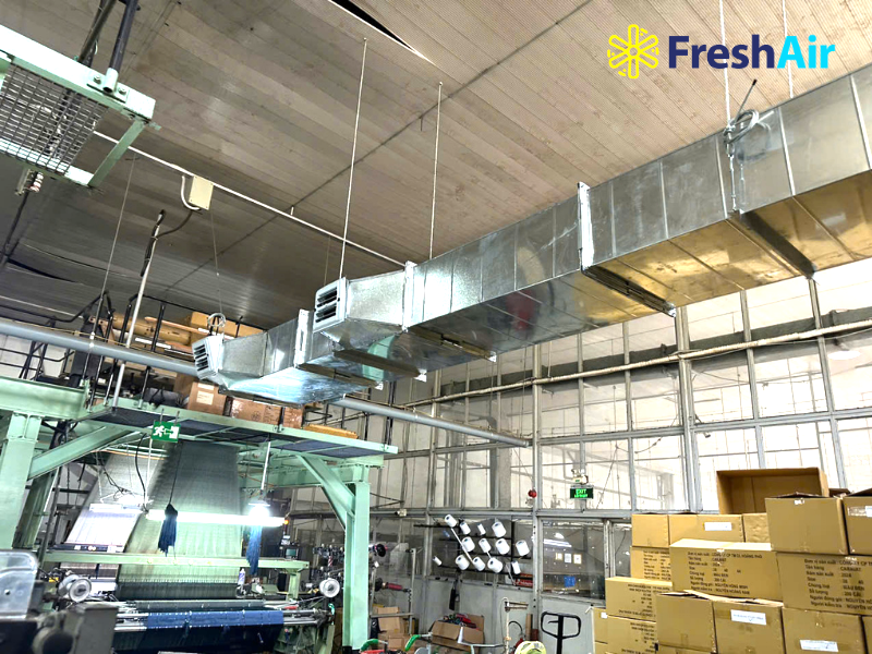 hệ thống làm mát xưởng dệt may