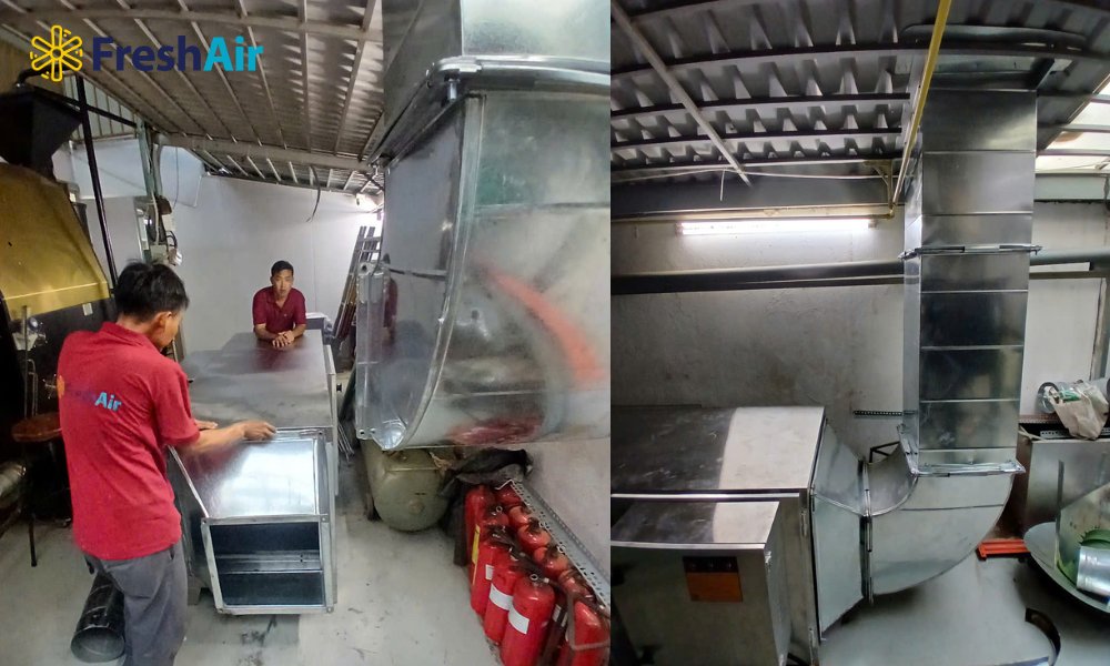 xử lý khí thải nhà máy cà phê