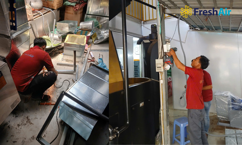 lắp đặt hệ thống xử lý khí thải nhà máy cà phê