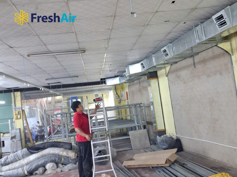 hệ thống làm mát nhà xưởng may