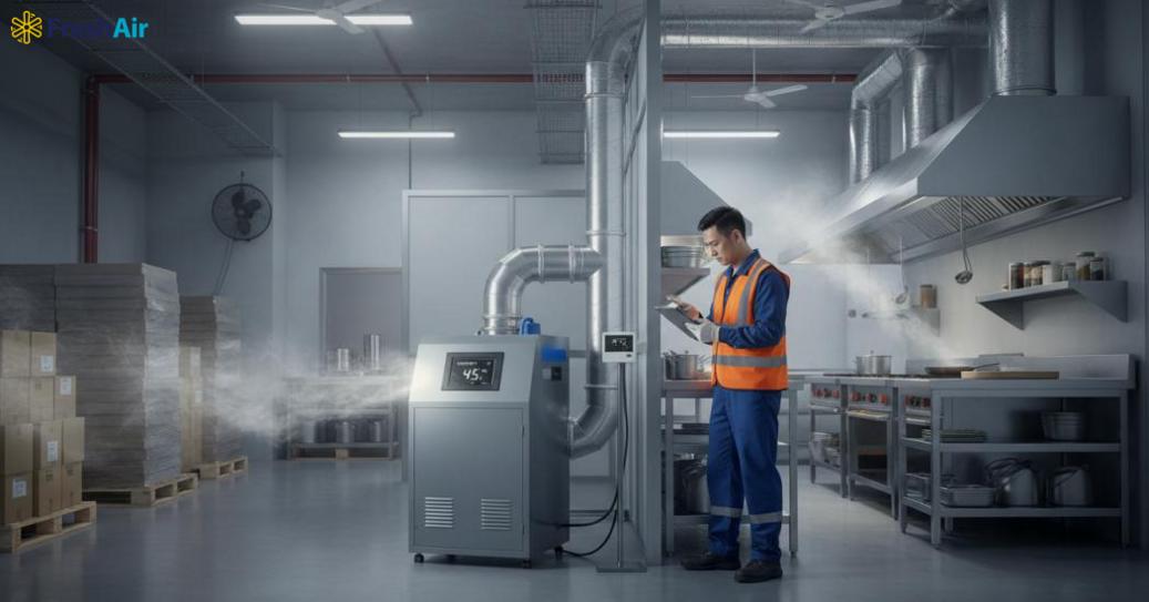 Ứng dụng máy hút ẩm cho nhà xưởng, kho bãi và bếp nhà hàng Ứng dụng máy hút ẩm cho nhà xưởng, kho bãi và bếp nhà hàng