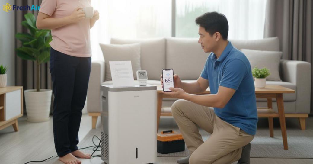 Chọn máy hút ẩm phù hợp và liên hệ fresh air