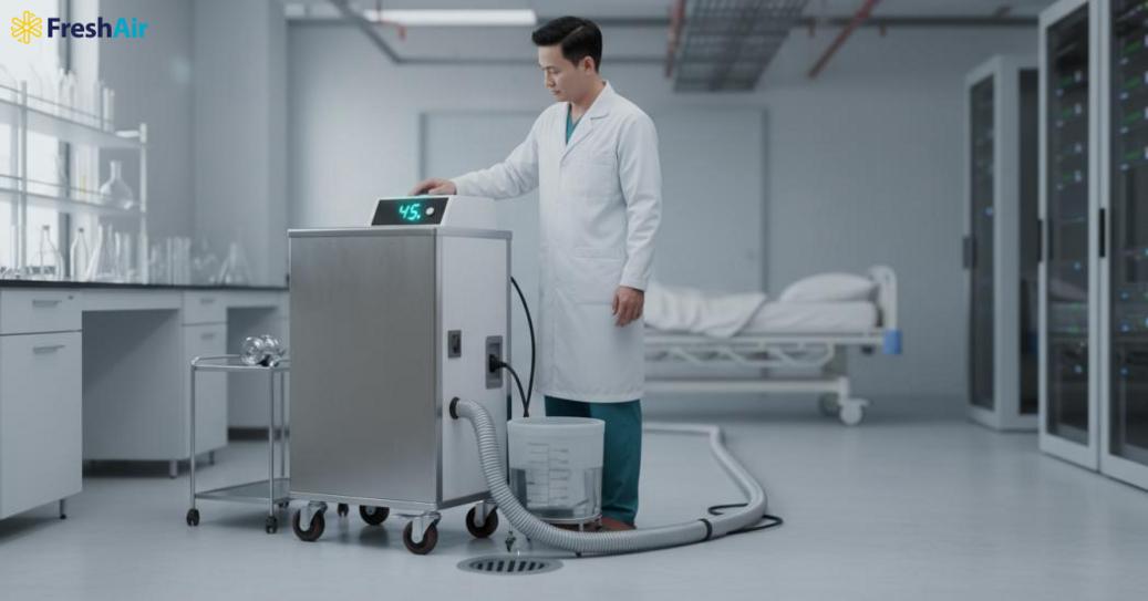 Máy hút ẩm Harison hd 60b hút ẩm 60 lít/ngày, phù hợp kiểm soát ẩm ổn định trong nhiều không gian.
