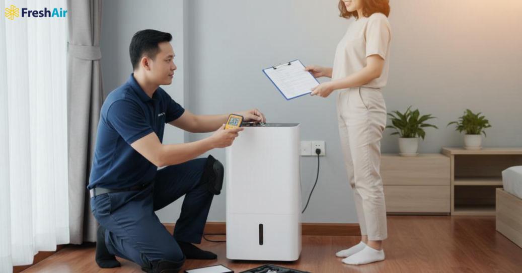 Liên hệ Fresh Air để khảo sát, chọn đúng công suất máy hút ẩm chính xác nhất.
