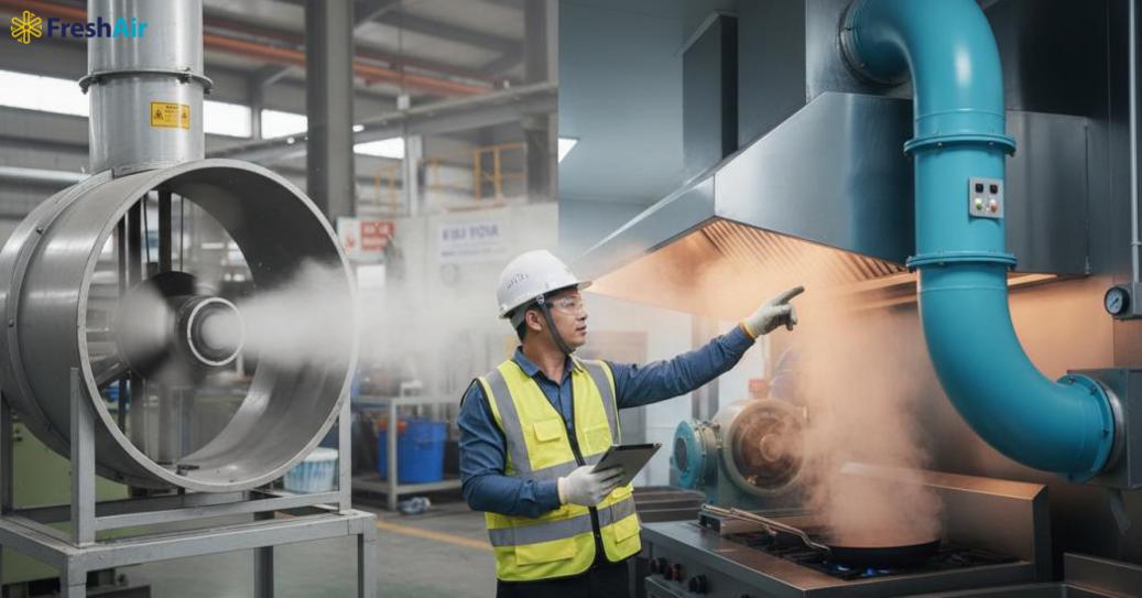 Chọn đúng quạt công nghiệp theo môi trường cụ thể giúp xử lý mùi, khói, bụi hiệu quả và tiết kiệm điện năng. Chọn đúng quạt công nghiệp theo môi trường cụ thể giúp xử lý mùi, khói, bụi hiệu quả và tiết kiệm điện năng.