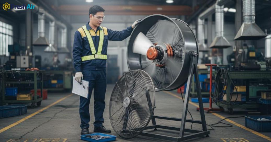 Tiêu chí chọn quạt công nghiệp bền chạy 24/7 Tiêu chí chọn quạt công nghiệp bền chạy 24/7