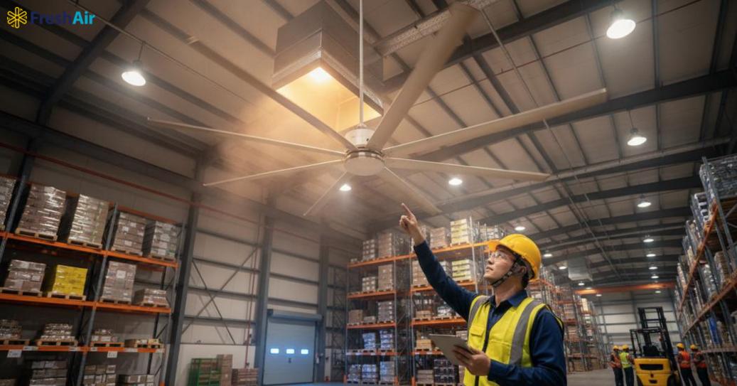 Lợi ích của quạt trần công nghiệp hvls cho nhà xưởng và kho Lợi ích của quạt trần công nghiệp hvls cho nhà xưởng và kho