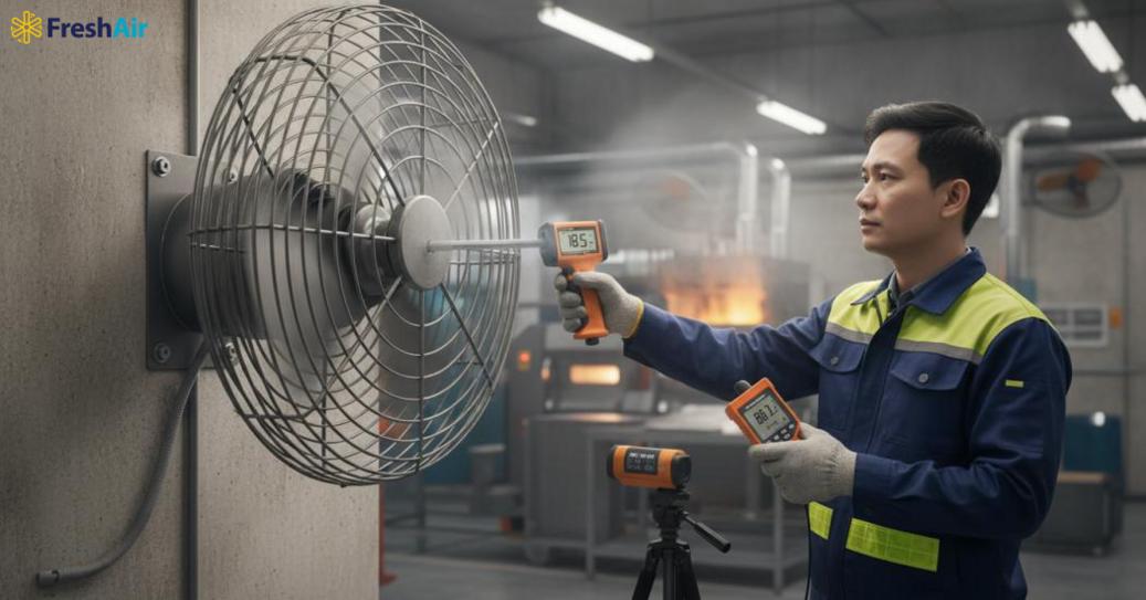 Tiêu chí đánh giá quạt treo tường công nghiệp hiệu quả