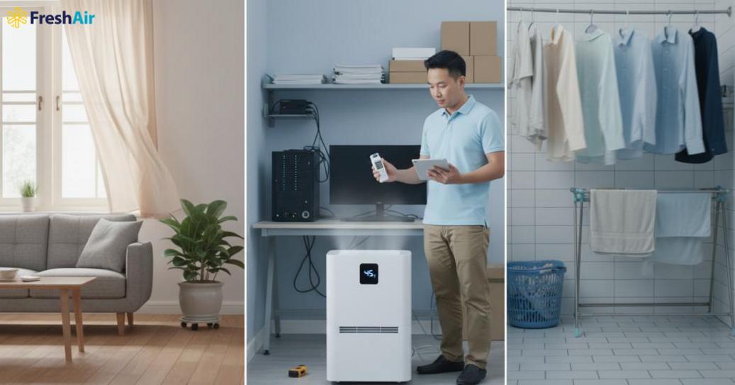 Tiêu chí chọn máy hút ẩm sharp dw-j27fv-s theo từng không gian sử dụng