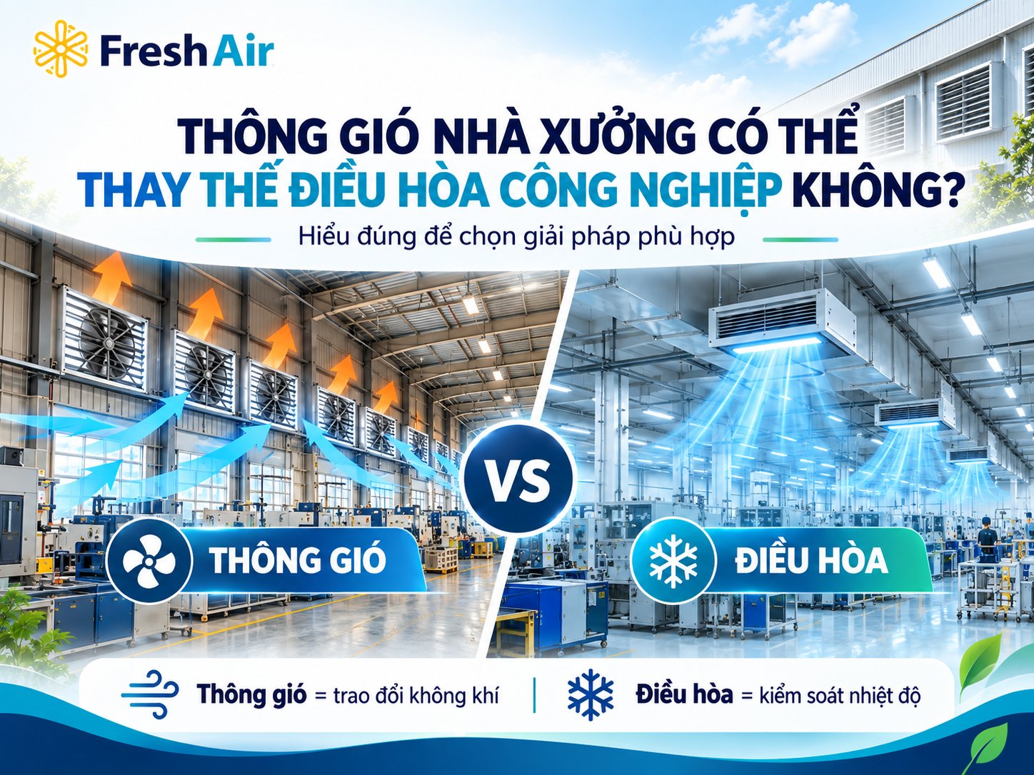 Ảnh đại diện - Thông gió nhà xưởng có thay thế được điều hòa công nghiệp không