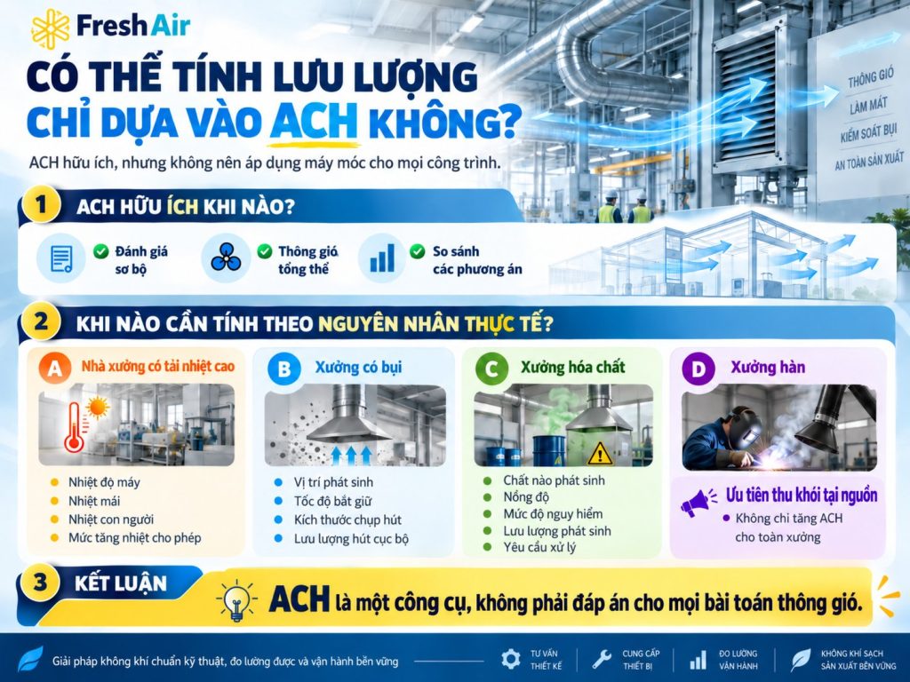 Có thể tính lưu lượng chỉ dựa vào ACH không