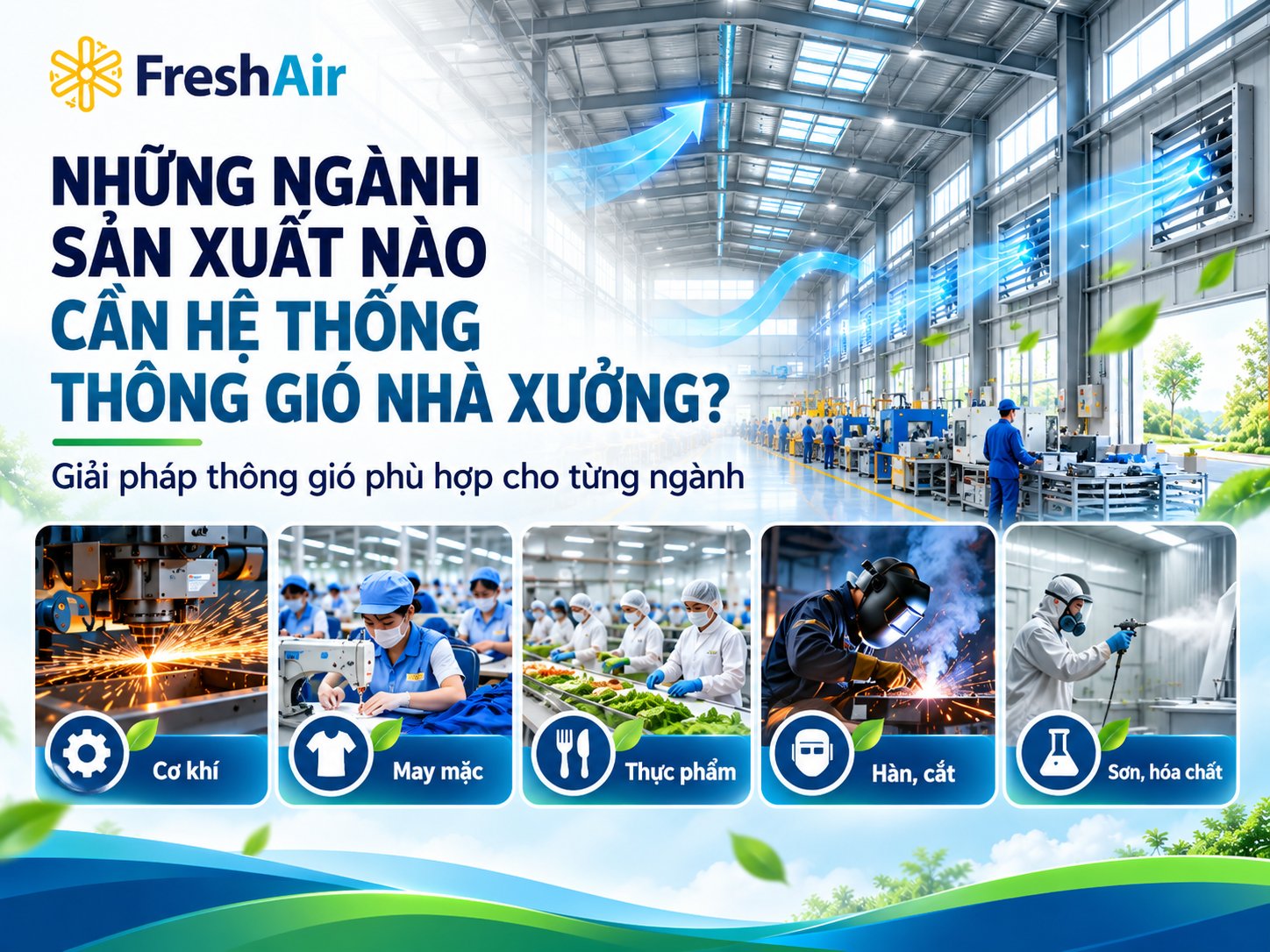 ảnh đại diện Những ngành sản xuất nào cần hệ thống thông gió nhà xưởng